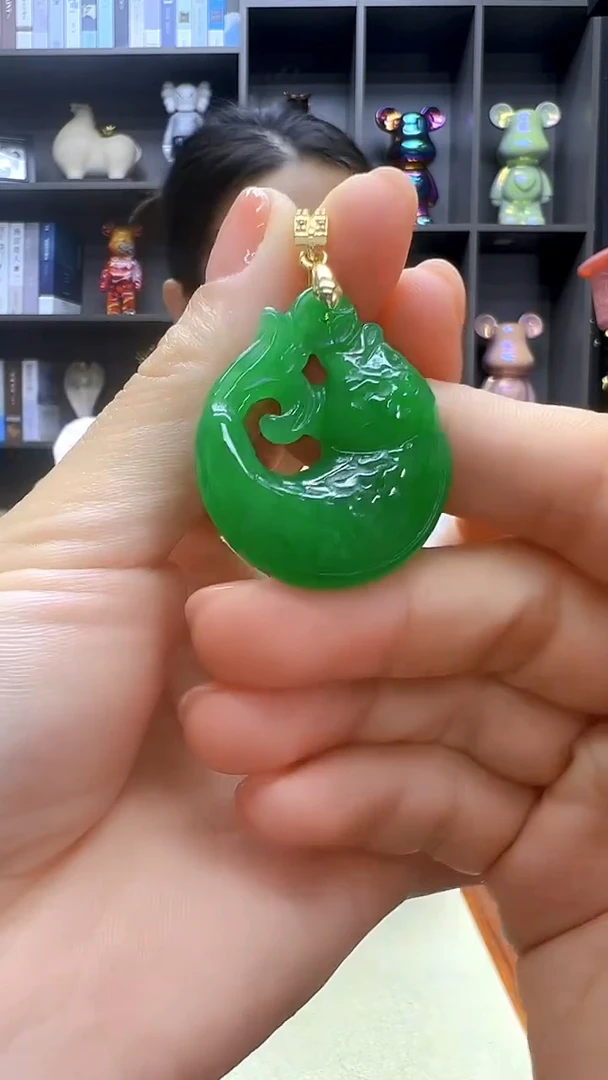 翡翠14K金镶嵌颈饰丹丹diy劲饰