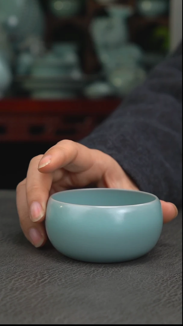天蓝釉禅定杯100cc精品-二