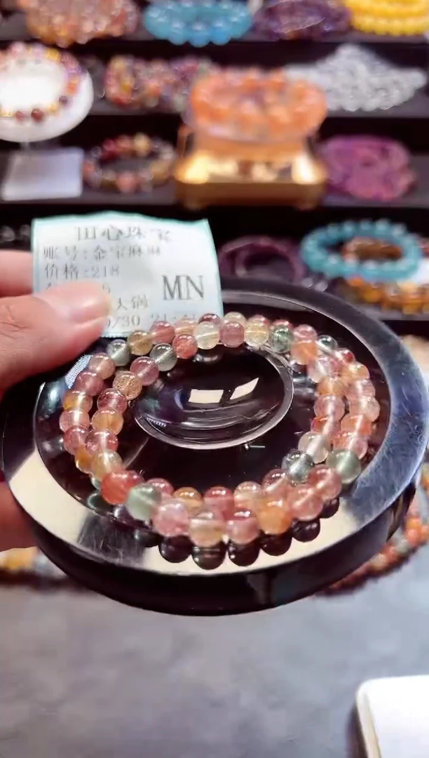 未镶嵌手链水晶金**麻36