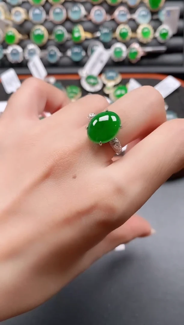 银S925镶嵌戒指翡翠1111