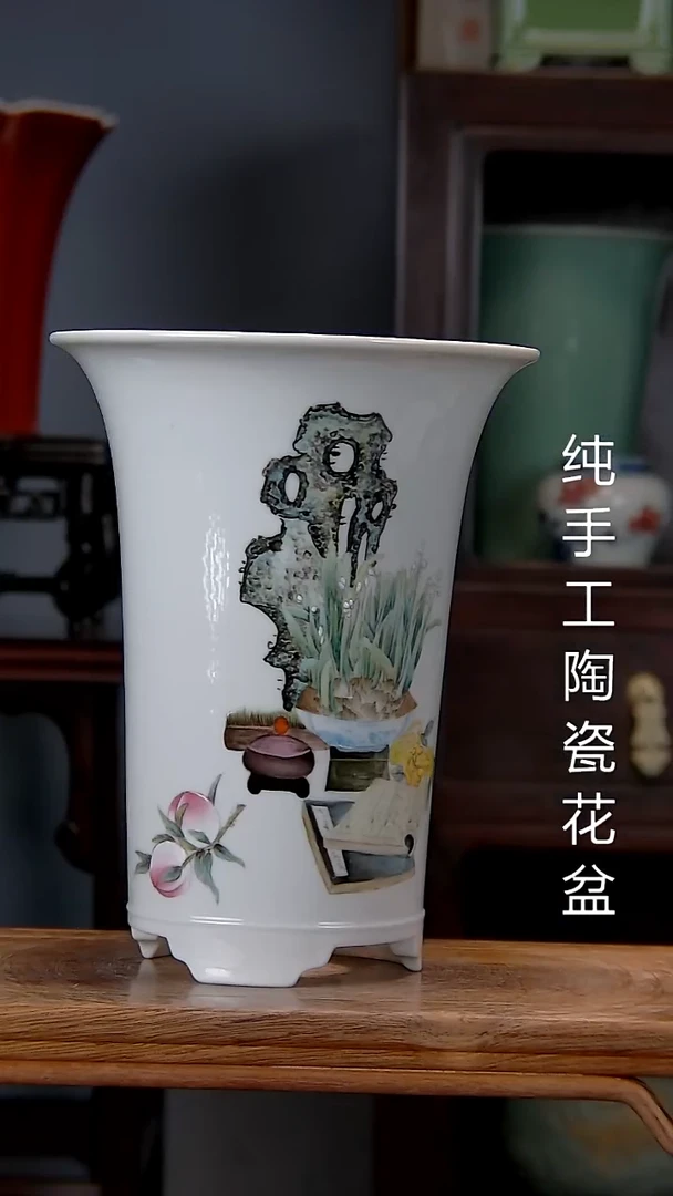 景德镇陶瓷手工花盆