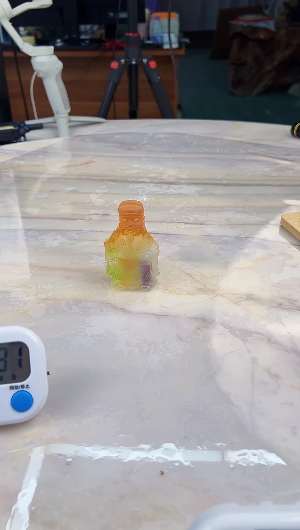 【闪购商品】泥塑古法琉璃小财神彩色摆件