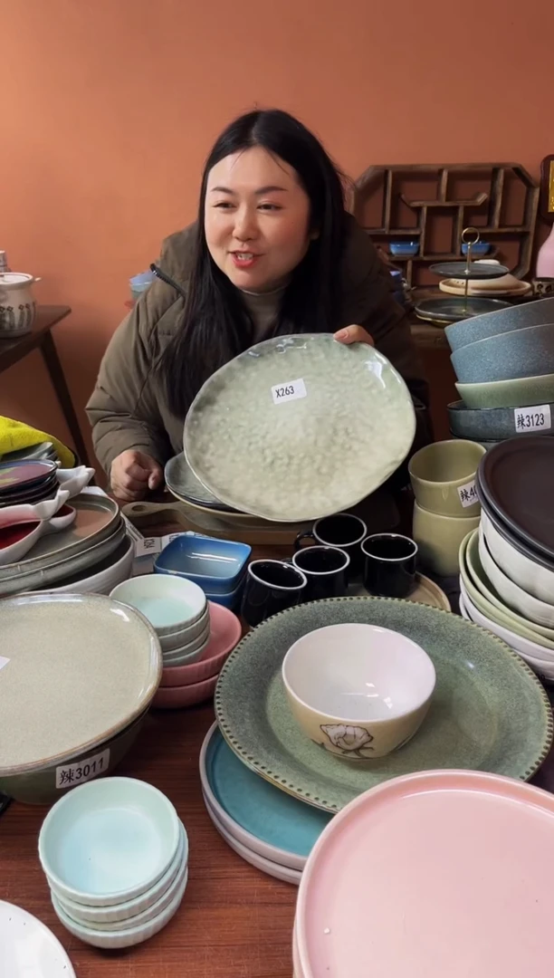 【闪购商品】碗X263 陶瓷异形大盘一个