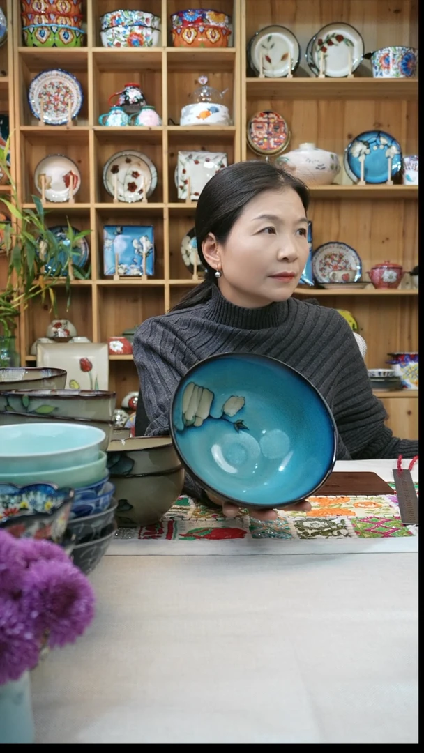 瓷片小可陶瓷高温两只大斗笠