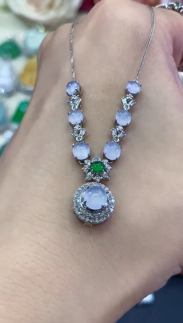 套链18K金镶嵌翡翠C65