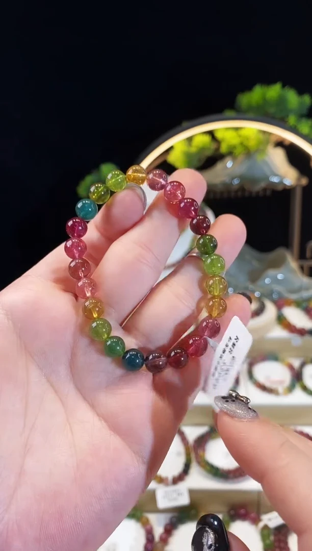 【闪购商品】碧玺手串未镶嵌G2367素圈颜色微差