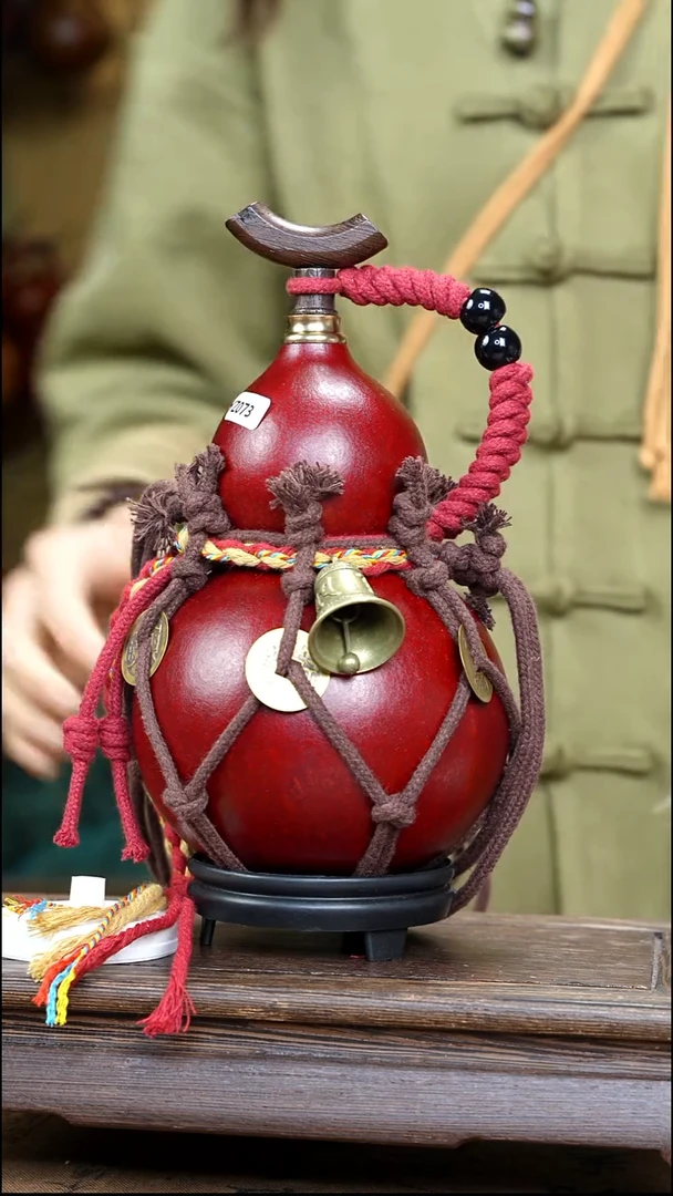 YZ073复古网兜款天然酒葫芦（一物一拍）