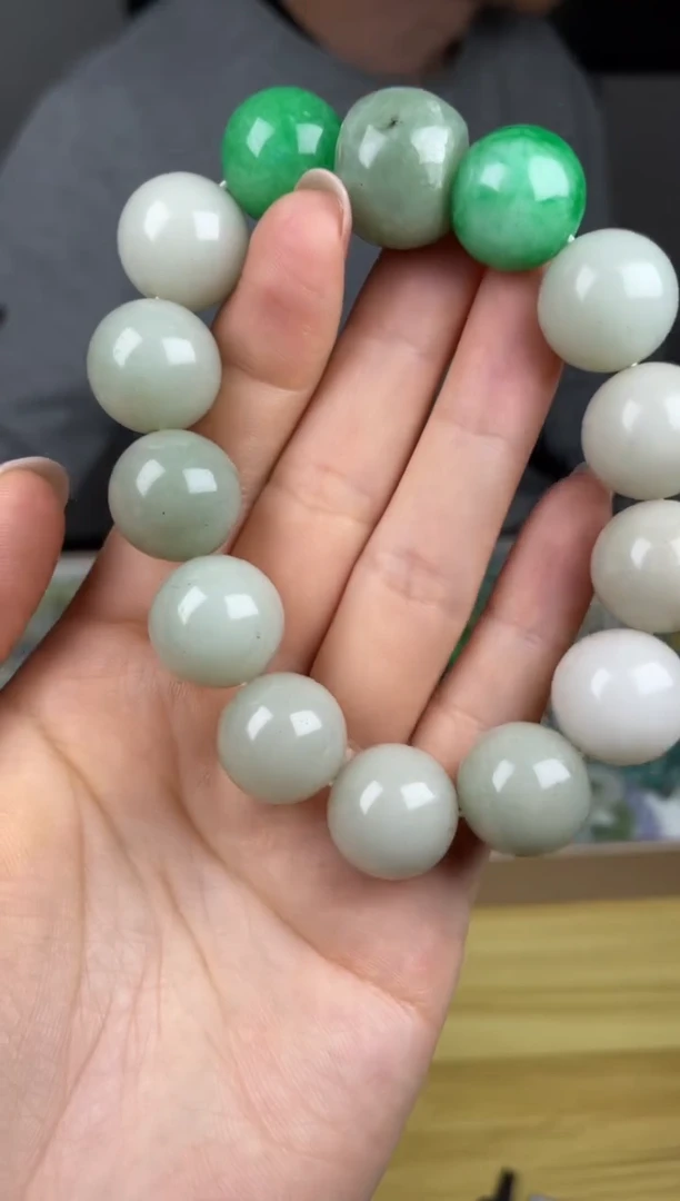 未镶嵌手串翡翠DIY43单珠大手串