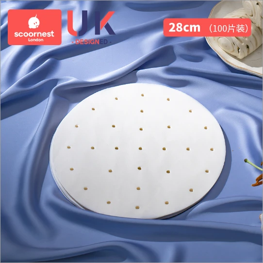 一次性蒸笼纸-100片（直径28cm）【 款式随机 不退不换】
