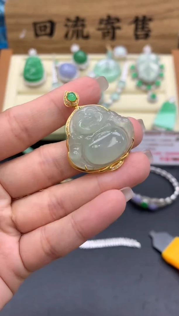 【闪购商品】翡翠颈饰18K金镶嵌342-中国好珍宝