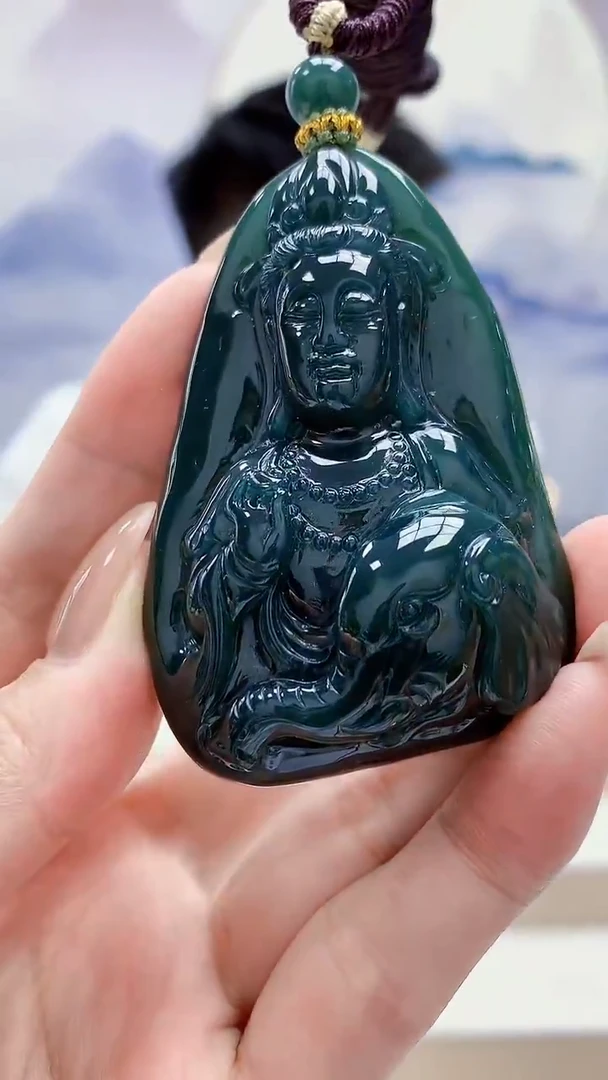 未镶嵌定制翡翠5028MM-毛货挂件49