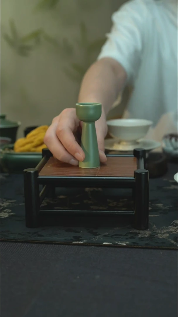 茶具全品 邛窑青瓷 高足酒杯