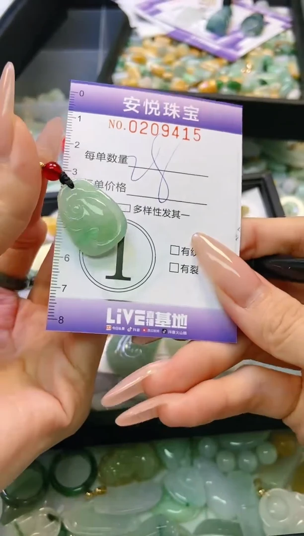 翡翠未镶嵌颈饰闪购0209415