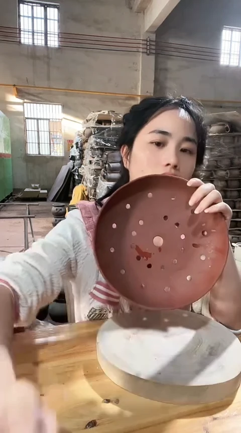 粗砂陶瓷大瑕疵大号紫砂蒸架烧裂不圆