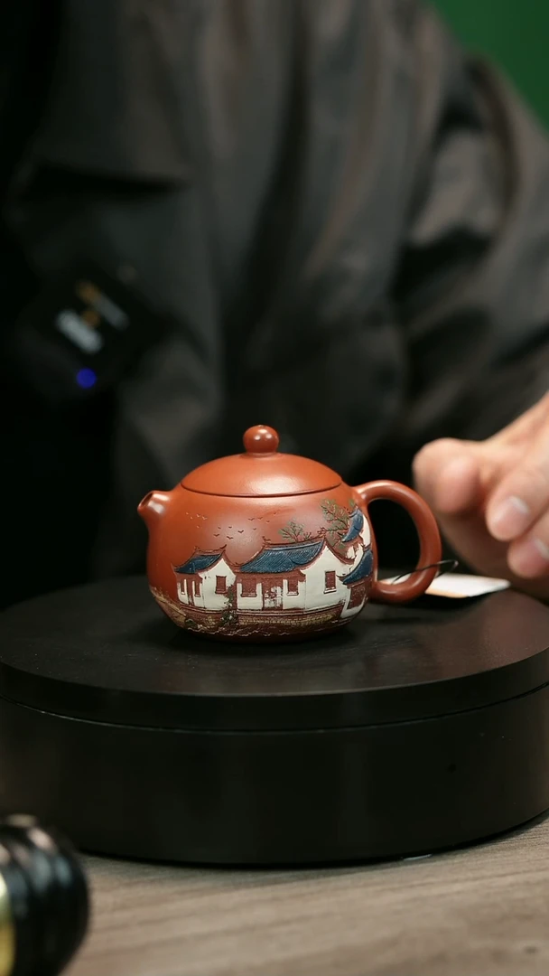 茶壶紫砂f****lH2387赵翠虹彩刻古韵西施