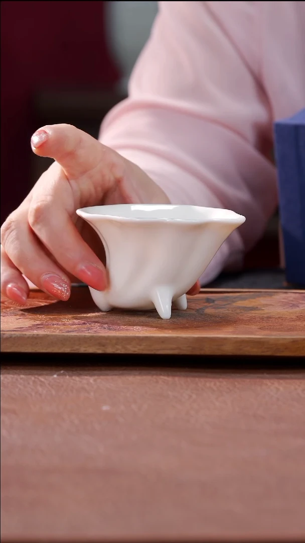 茶具建白牵牛花杯@@KFP-031