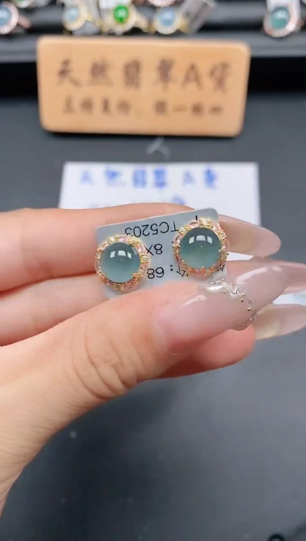 银S925镶嵌戒指翡翠1111111