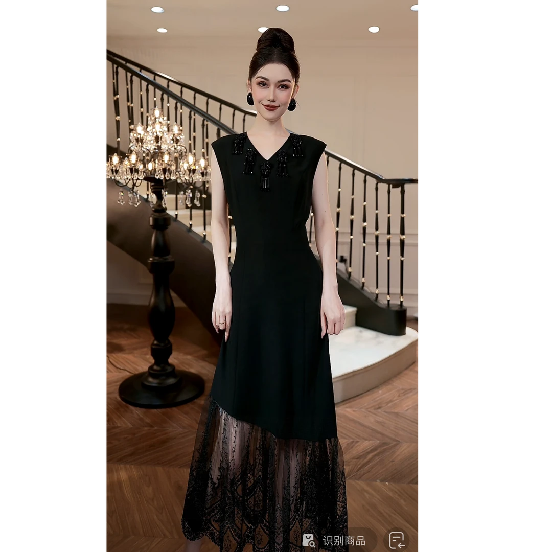 【FUNANI】 奢牌法式手工坊立体剪裁蕾丝长裙 X2510947