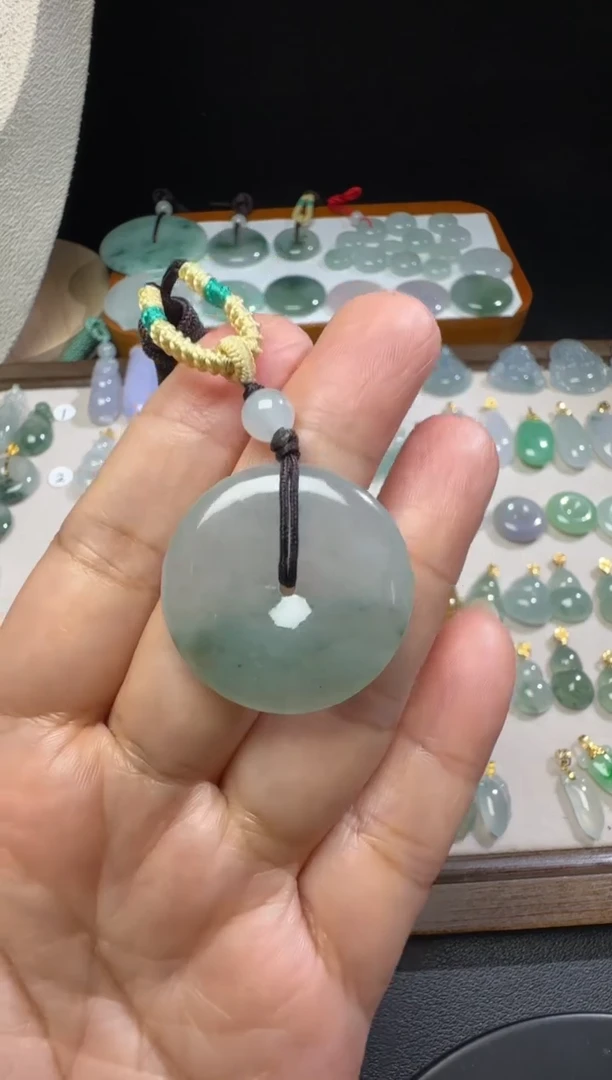 翡翠未镶嵌吊坠(不含链)落****ღ平安扣198