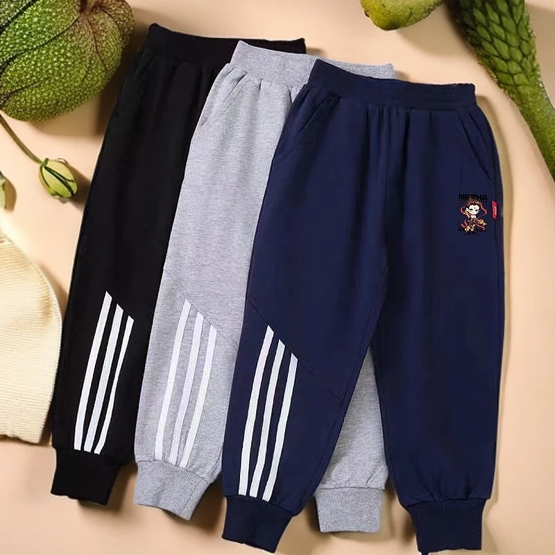 春秋A类纯棉运动裤哪吒宝宝简便休闲长裤春秋款童装女童卫裤ol
