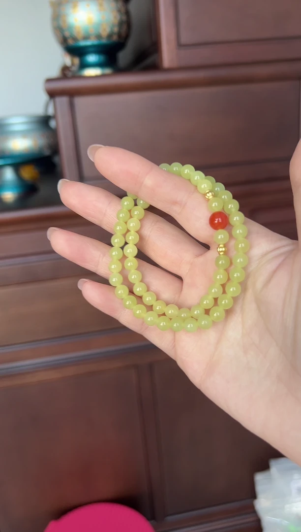 【闪购商品】和田玉（黄玉）手链未镶嵌和田玉黄口多圈手串