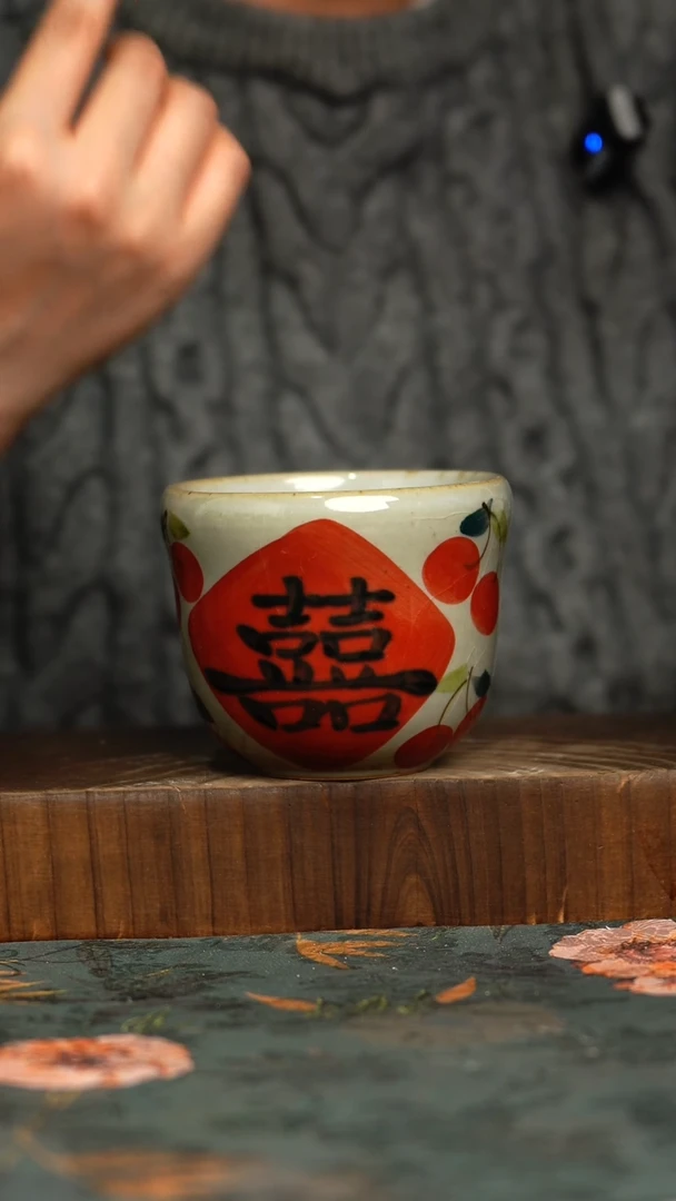 杯釉下彩手工手绘同款陶器