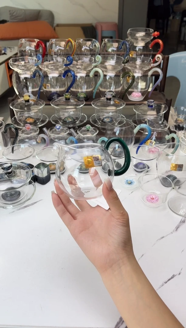 手工艺品玻璃禾器畅然墨绿色