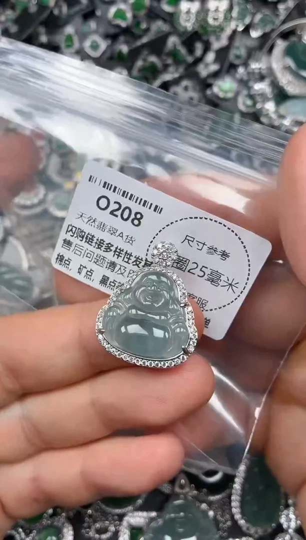 翡翠未镶嵌颈饰O208吊坠