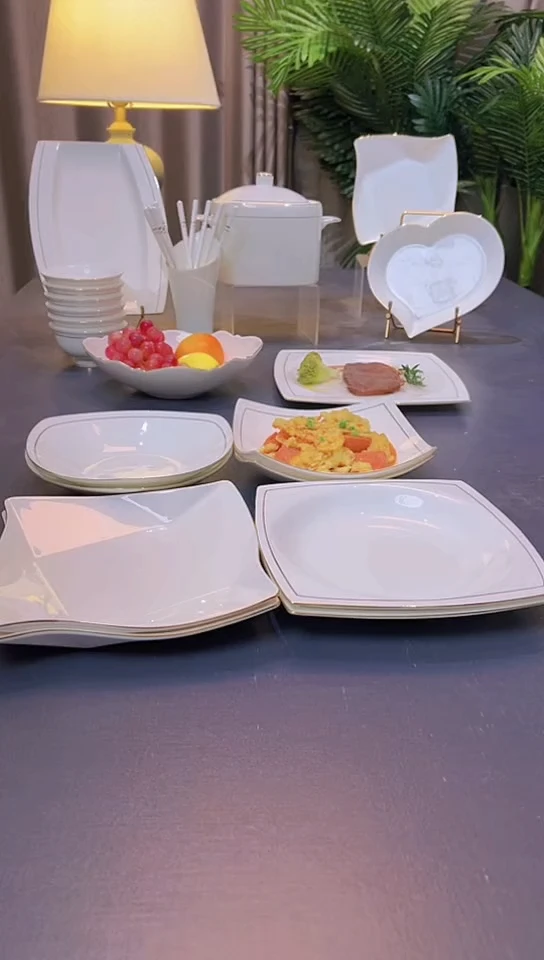 45%以上骨粉骨瓷8英寸天元贵龙三角折纸盘各2个（到手8个盘）