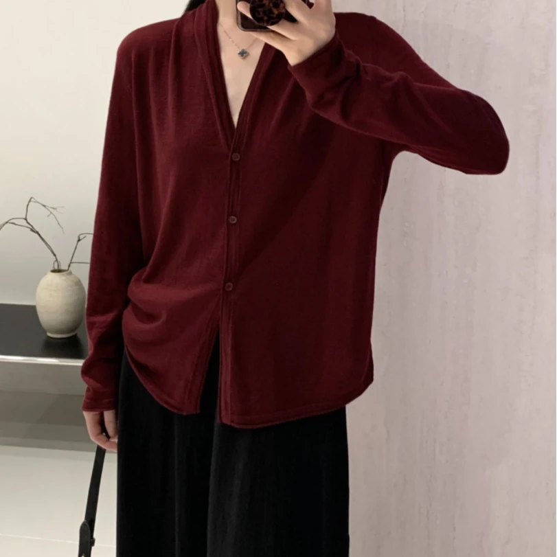 【维姐精选】MQ 美丽诺全羊毛褶皱堆领开衫