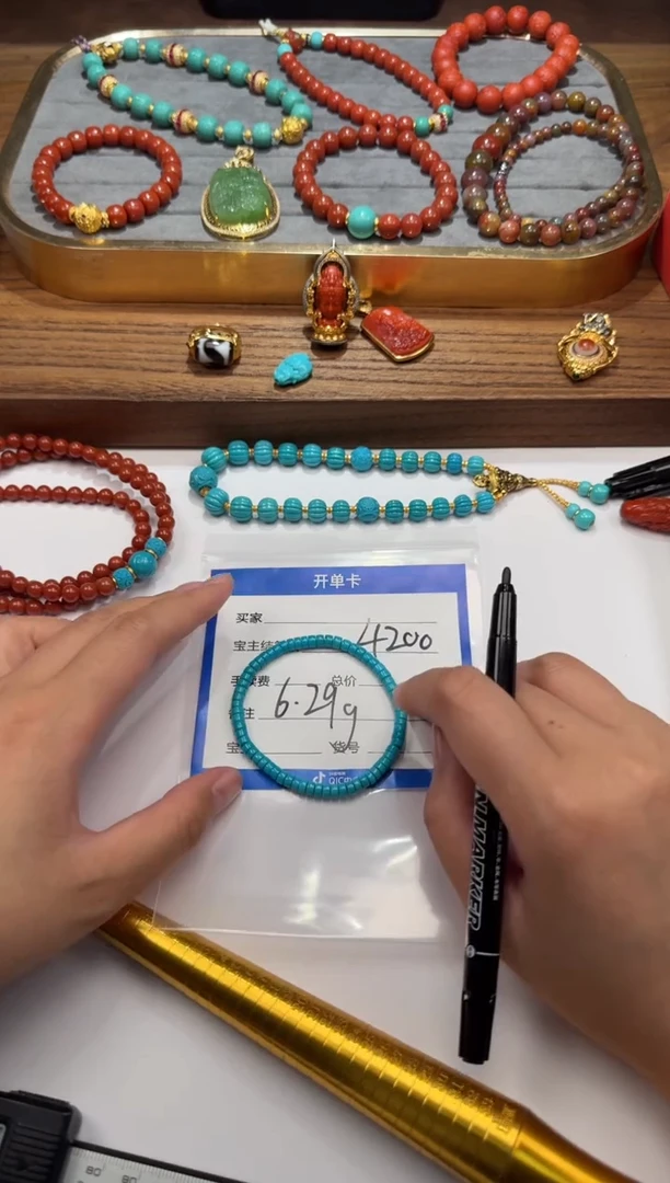 未镶嵌绿松石手串手串霸*～手串手串