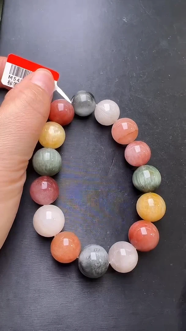 未镶嵌手串水晶彩兔毛手串14m+ M54212XA