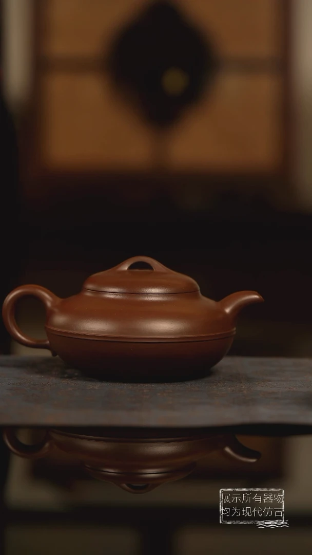 线圆紫砂壶紫砂壶