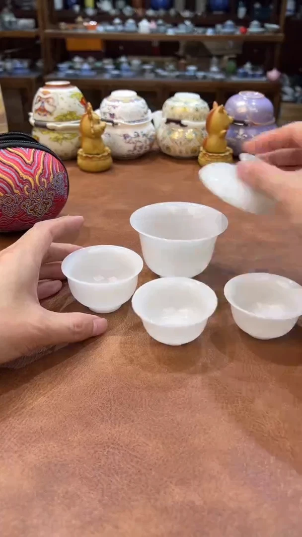 真的很便宜会开片的旅行茶具