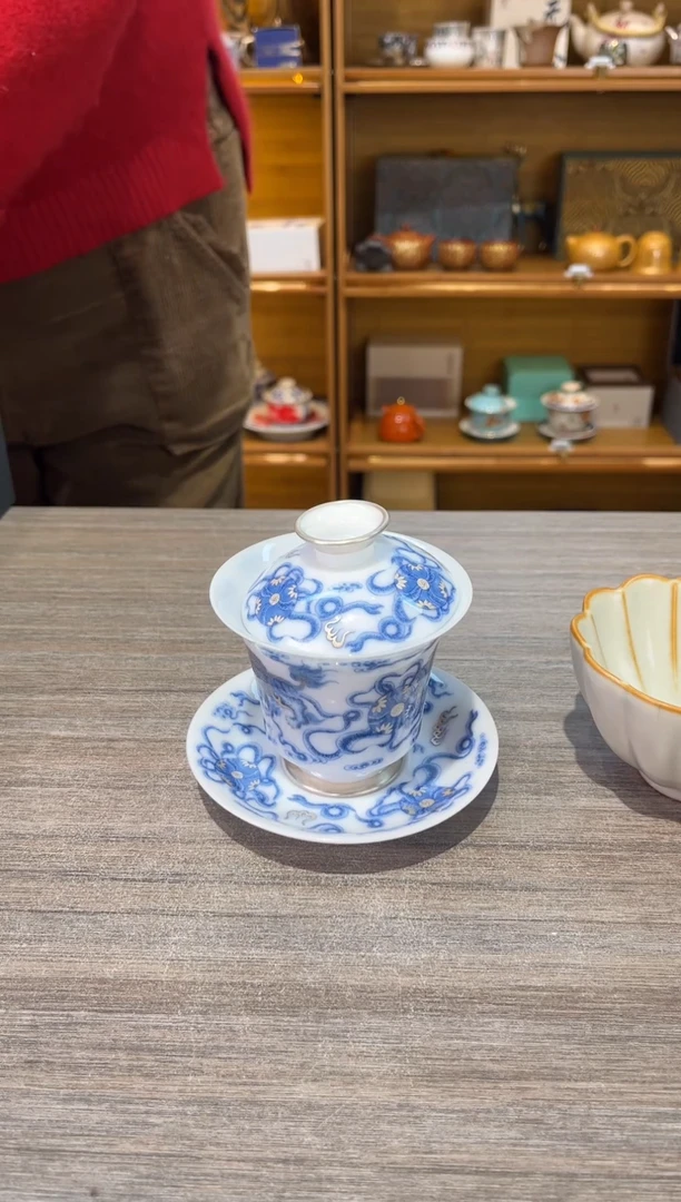 【闪购商品】绣球盖碗茶具茶具