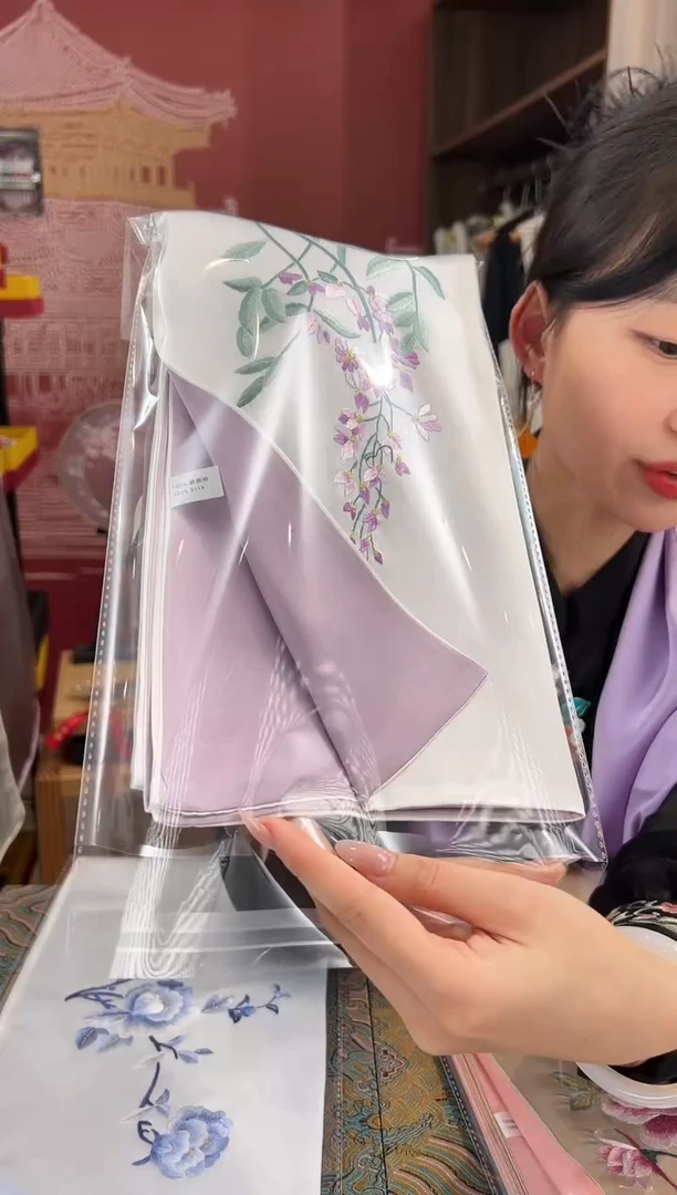 【闪购商品】刺绣苏绣100桑蚕丝丝巾