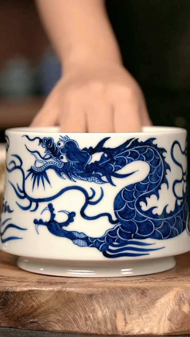 手绘手绘手绘高温现代瓷   气  铠甲龙马蹄水洗800CC