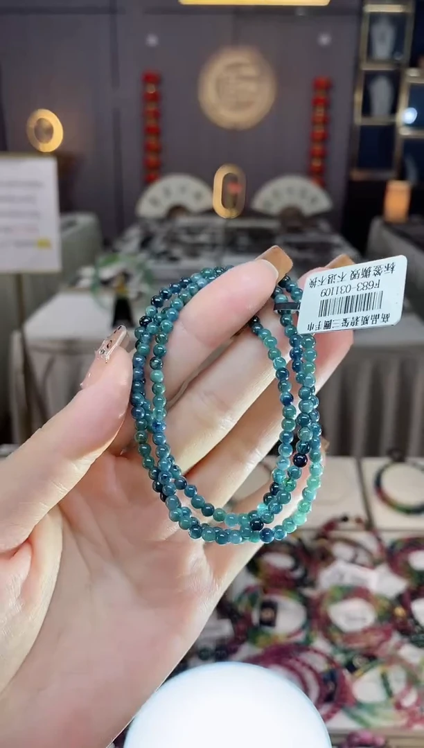 未镶嵌老矿碧玺三圈手串3mm+碧玺dan多样性发货一条
