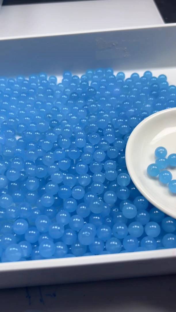 玛瑙/玉髓颈饰未镶嵌w417海蓝宝玛瑙10mm*20颗