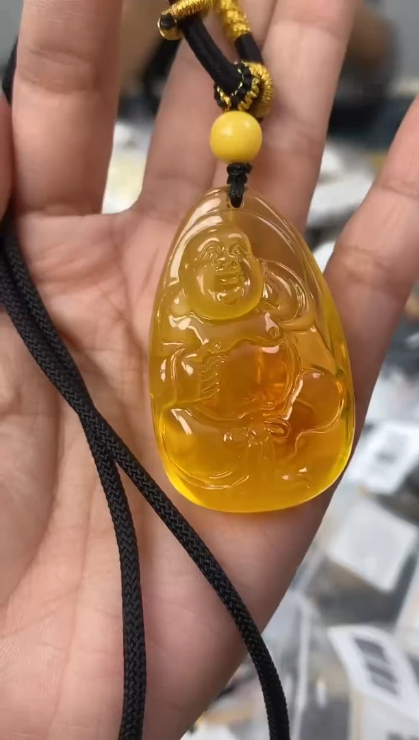 【闪购商品】琥珀裸石未镶嵌天然琥珀蜜蜡弥勒佛