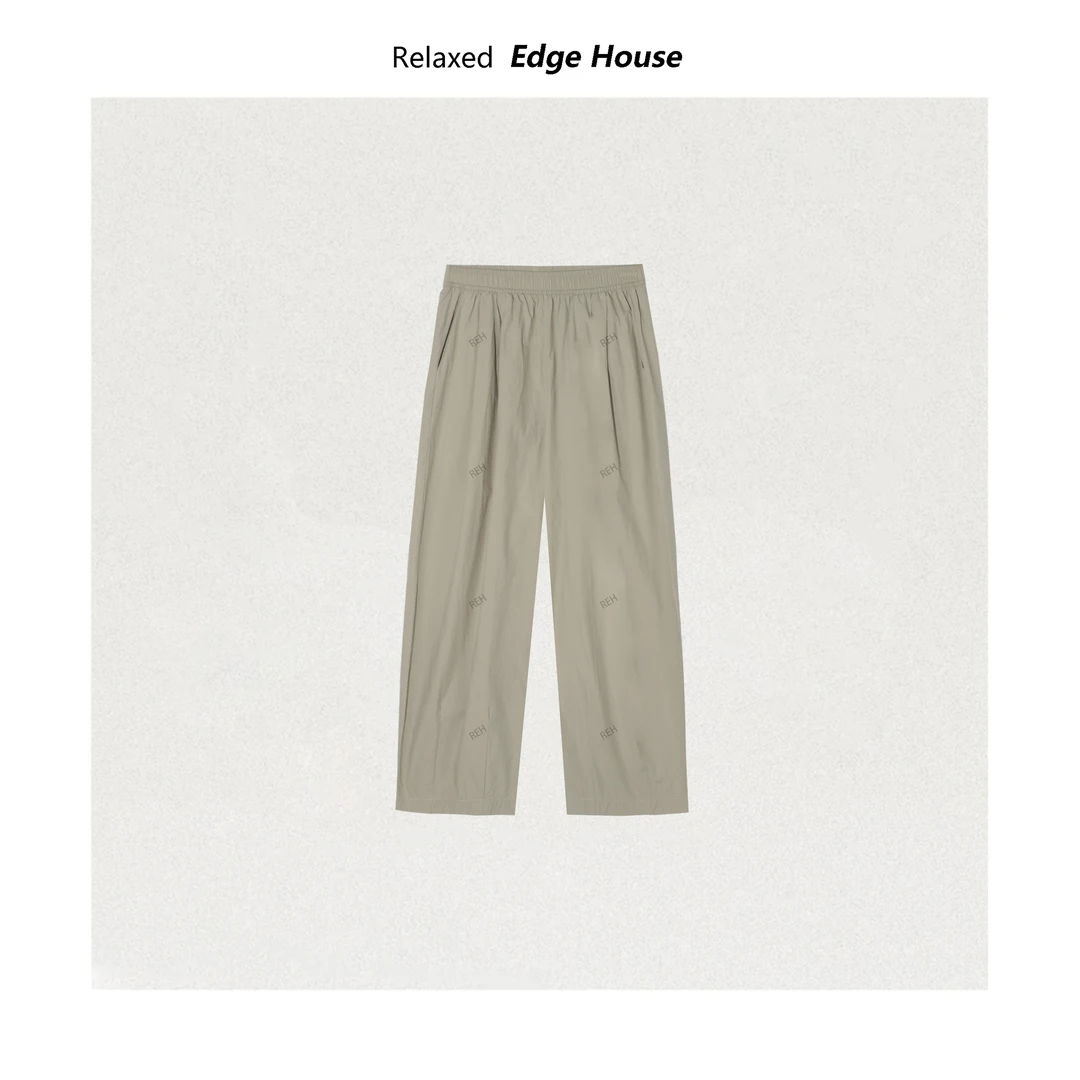 【嘻嘻家】松弛9分裤 韩国水洗肌理感9分裤松紧腰设计舒适随性1377