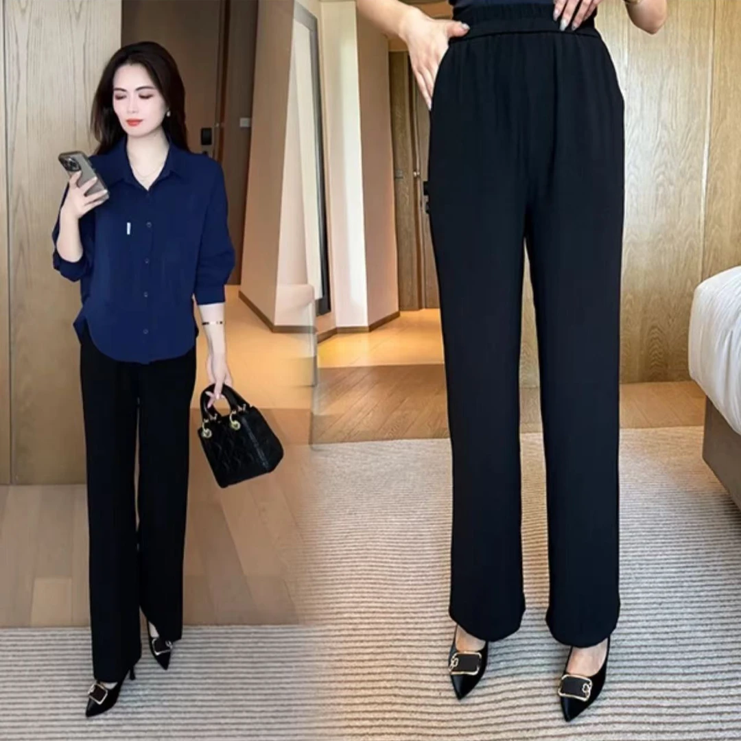 瘦版阔腿裤显瘦夏季百搭小众设计感裤子
