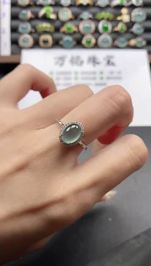 银S925镶嵌戒指翡翠51151