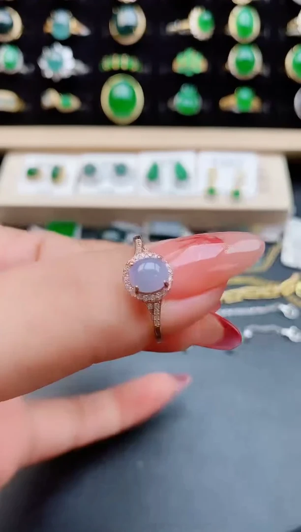 【闪购商品】翡翠戒指银S925镶嵌5080550