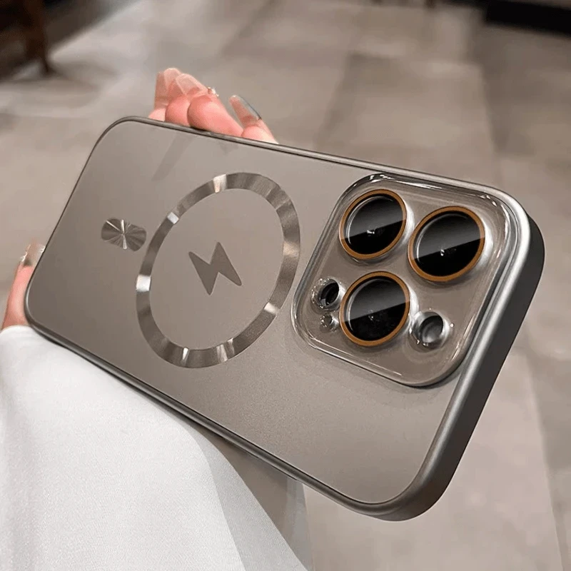 适用苹果17/16promax手机壳磨砂15pro磁吸镜头14pro全包防摔款