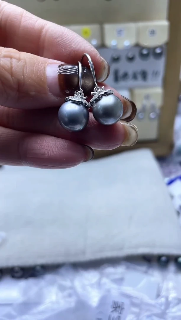 【闪购商品】海水珍珠耳饰银S925镶嵌2