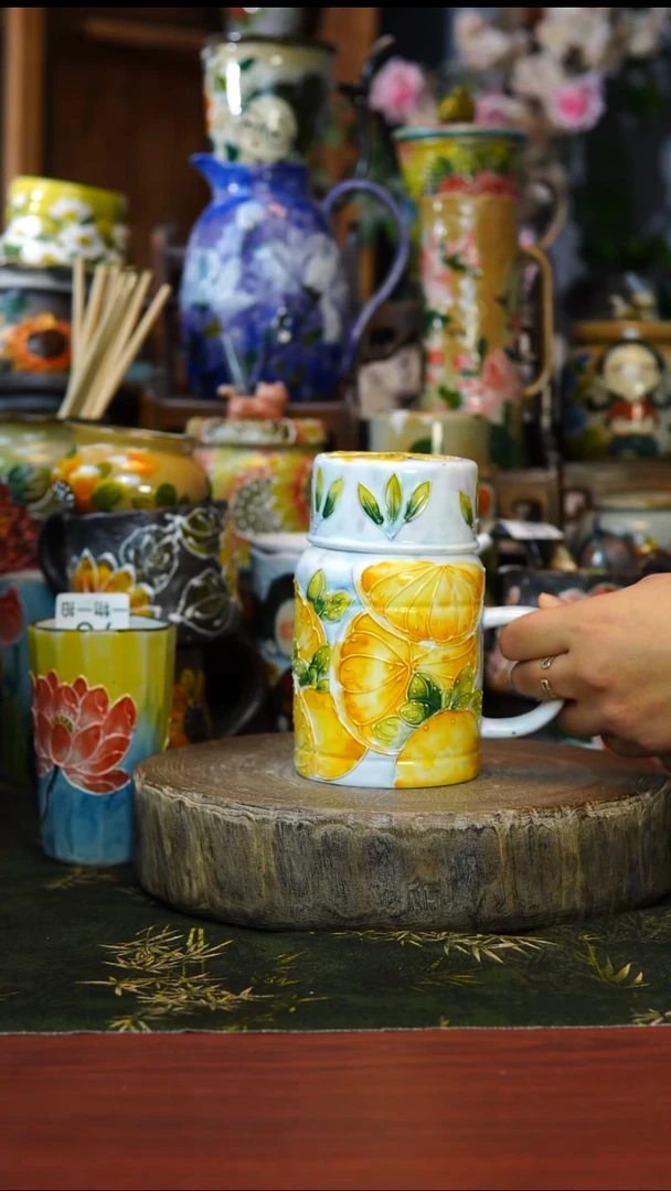 花瓶/杯子/碗77景德镇手工高温釉下彩