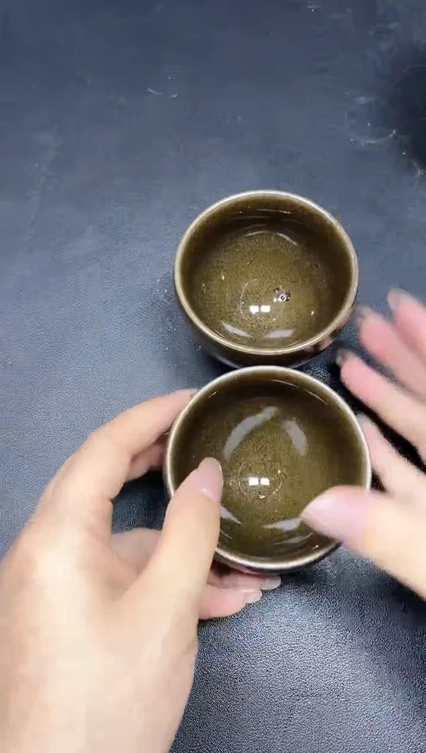 茶盏63两只微瑕