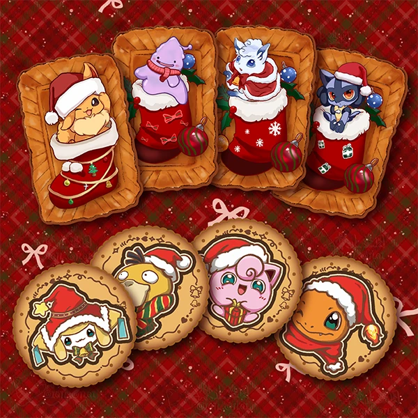 【乐坊文创】圣诞限定小精灵双层滴胶冰箱贴