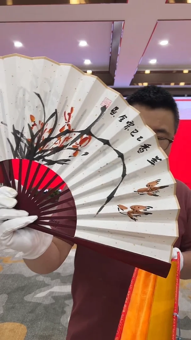 国画6.8福利SY-郭宗全扇子-兰花-A2